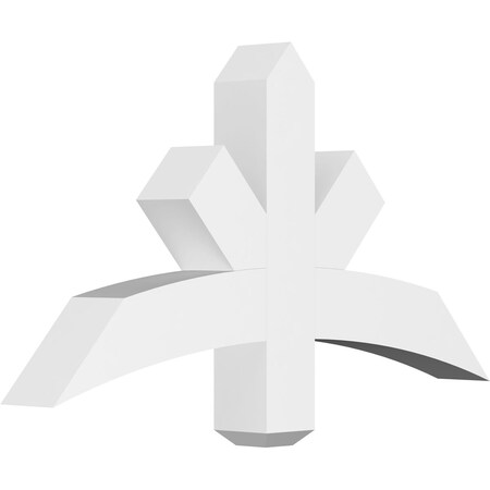 Ekena Millwork Alberta Architectural Grade PVC Gable Bracket, 36"W x 19 1/2"H x 4"D x 4"F, 13/12 Pitch GBP036X20X0404ALB00